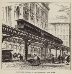 Verhoogde spoorweg, Third Avenue, New York