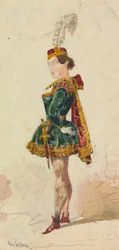 Vrouw in kostuum
