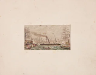 Naalddoosafdruk: De koninklijke vloot in Kilkenny Bay (?)