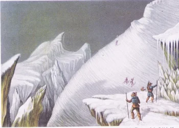 Stadia in de beklimming van de Mont Blanc, uit British Adventure gepubliceerd door Collins, 1947
