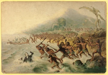 De Slachting van de Betreurde Missionaris, De Eerwaarde J. Williams en Mr. Harris