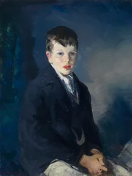 Jongen in een blauwe jas