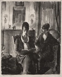 Elsie leest Emma voor, eerste steen
