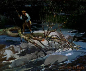 Forelvissen, "The Screecher," meer Rossignol, Nova Scotia