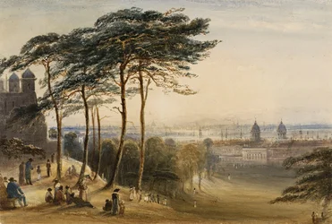 Greenwich vanaf Observatory Hill, c.1850