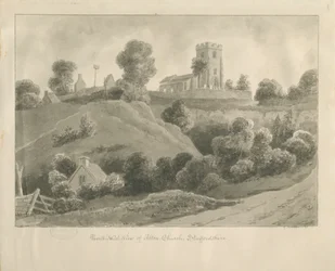 Alton Kerk: sepia tekening, 1841