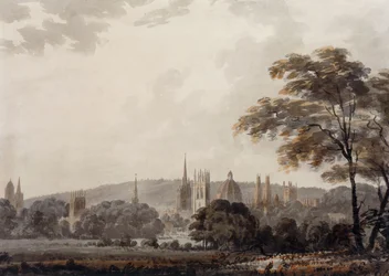 Uitzicht op de torens en spitsen van Oxford, Oxfordshire