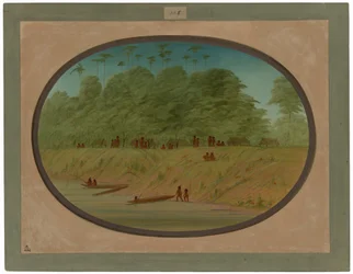 Een klein dorp - Payaguas-indianen