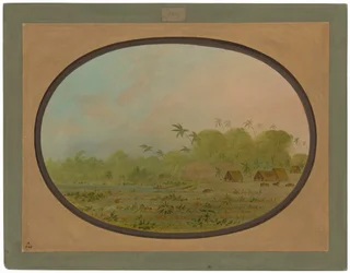 Een klein dorp van Remos-indianen