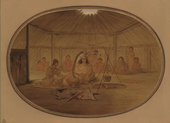 Catlin Geëerd door de Mandan Hoofd, 1861-1869