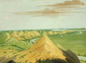 Clay Bluffs, twintig mijl boven de Mandans
