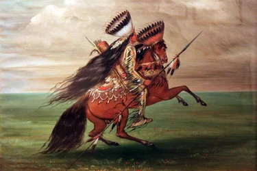 Crow Indian "Hij die over alles heen springt".