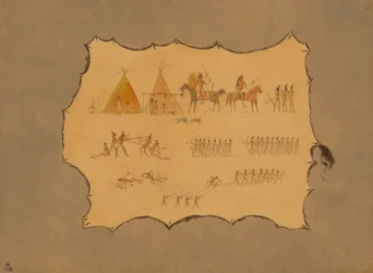 Facsimile van een Cheyenne-jas, 1861-1869