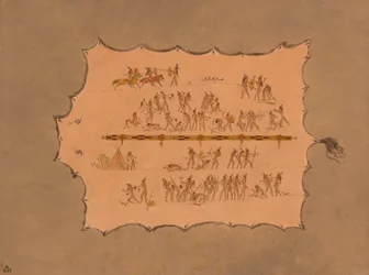 Facsimile van een Sioux Mantel, 1861-1869