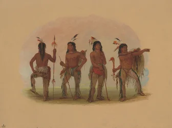 Vier Navaho-krijgers