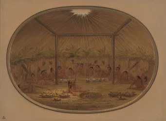 Mandan-ceremonie - Het water zakt weg, 1861-1869
