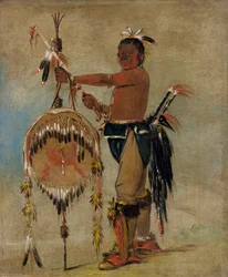 Pash-ee-pa-hó, Kleine Stekende Hoofdman, een Eerbiedwaardige Sauk Hoofdman, 1835