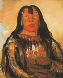 Peh-tó-pe-kiss, Adelaarsribben, een Piegan-hoofdman, 1832
