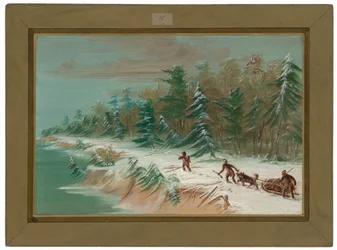 Per slee terug naar Fort Frontenac. Februari 1679