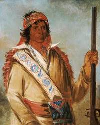 Steeh-tcha-kó-me-co, Grote Koning genaamd Ben Perryman, een Hoofdman, 1834