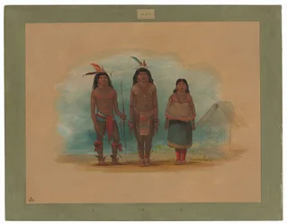 Drie Taruma Indianen