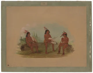 Drie jonge Chinook-mannen
