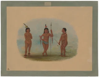 Drie jonge Tobos-mannen