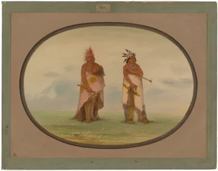 Twee ongeïdentificeerde Noord-Amerikaanse Indianen