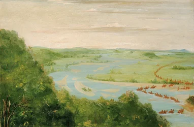 Uitzicht op de Canadese rivier, Dragoons Crossing