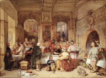 Diner in de grote zaal