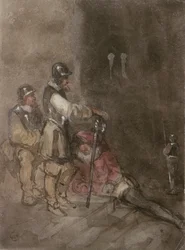 Ongeïdentificeerd Historisch Onderwerp, met Soldaten