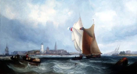 Schepen bij de Franse Kust