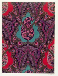 Stofontwerp voor Paisley Sjaals, c.1871