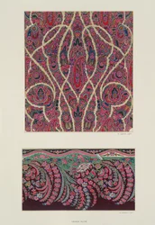 Stofontwerpen voor Paisley Sjaals, c.1871