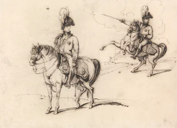 Ruiterstudies van een Engelse officier