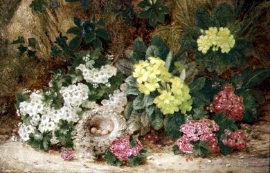 Stilleven met sleutelbloemen