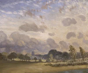 Clavering Church (olieverf op doek)