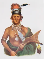 Appanoose, een Sauk Hoofdman, 1837, illustratie uit 