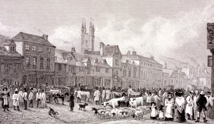 Smithfield Market, Londen, ca. 1830