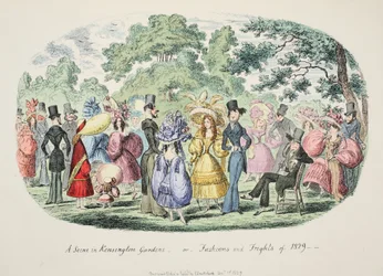 Een scène in Kensington Gardens - of - Mode en angsten van 1829, gepubliceerd 1829