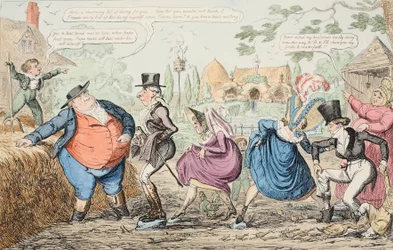 Een bezoek aan Cockney Farm - het bekijken van de gronden enz., pub. 1835