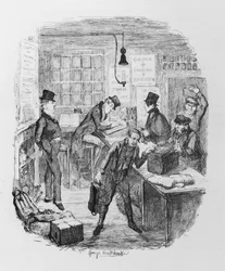 Vroege koetsen, ca. 1836 (gravure)
