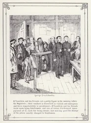 Illustratie voor Het Eigen Boek van de Vrijgezel, of De Voortgang van de Heer Lambkin (Gent) (gravure)