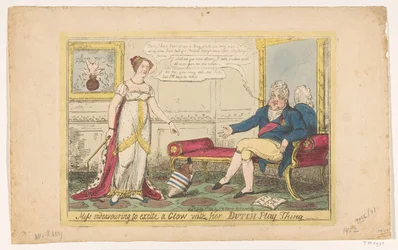 Prinses Charlotte uitgespeeld met haar Hollandse tol, 1814