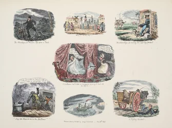 Serie Illustraties over de Voordelen en Nadelen van het Bezitten van een Houten Been