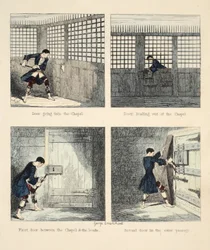 De Ontsnapping Nr. 2, illustratie uit Jack Sheppard: Een Roman door William Harrison Ainsworth