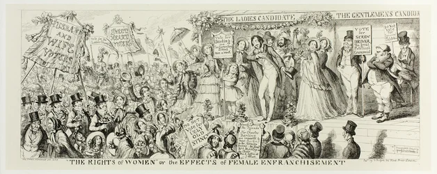 "De rechten van de vrouw" of de gevolgen van vrouwenemancipatie van George Cruikshank