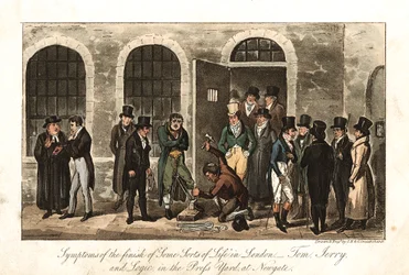 Tom, Jerry en Logic in de Perskamer, Newgate gevangenis, Londen, 1821