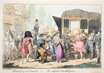 Reizen in Frankrijk of Le Depart de la Diligence, uitgegeven 1835