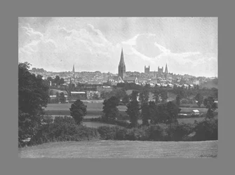 Exeter vanuit Barley, ca. 1900